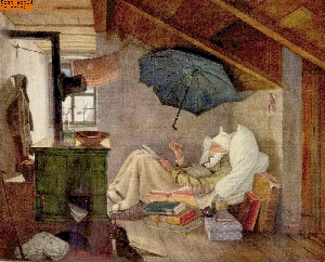Der arme Poet nach Spitzweg